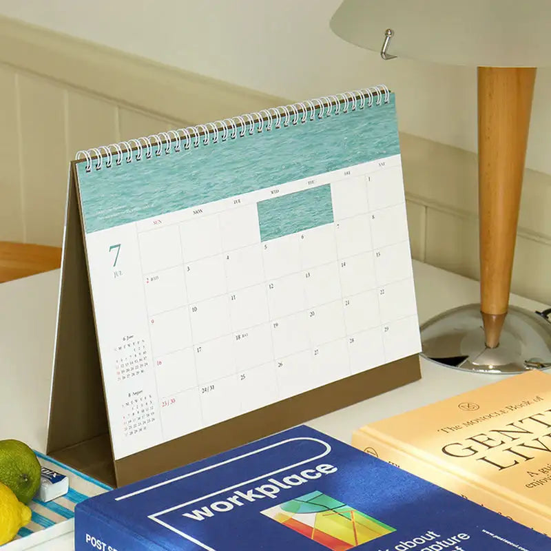 Indigo - 2023 Mind Snap A4 Desk Calendar - Indigo - Calendar - Harumio