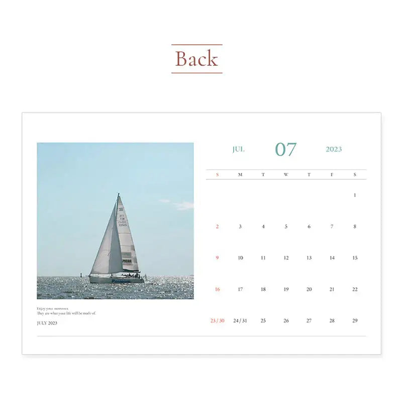 Indigo - 2023 Mind Snap A4 Desk Calendar - Indigo - Calendar - Harumio