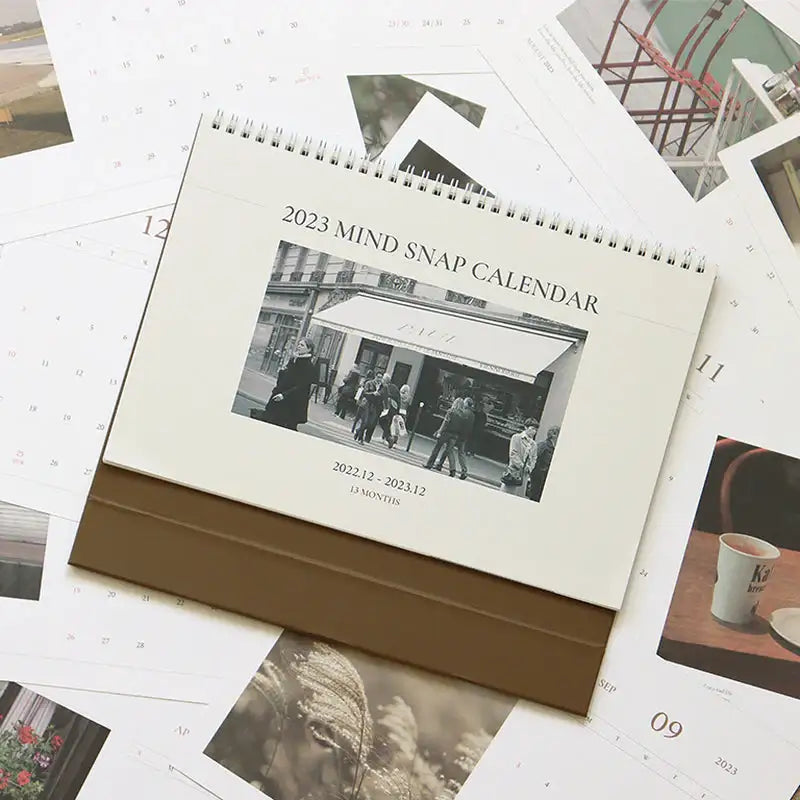 Indigo - 2023 Mind Snap A4 Desk Calendar - Indigo - Calendar - Harumio