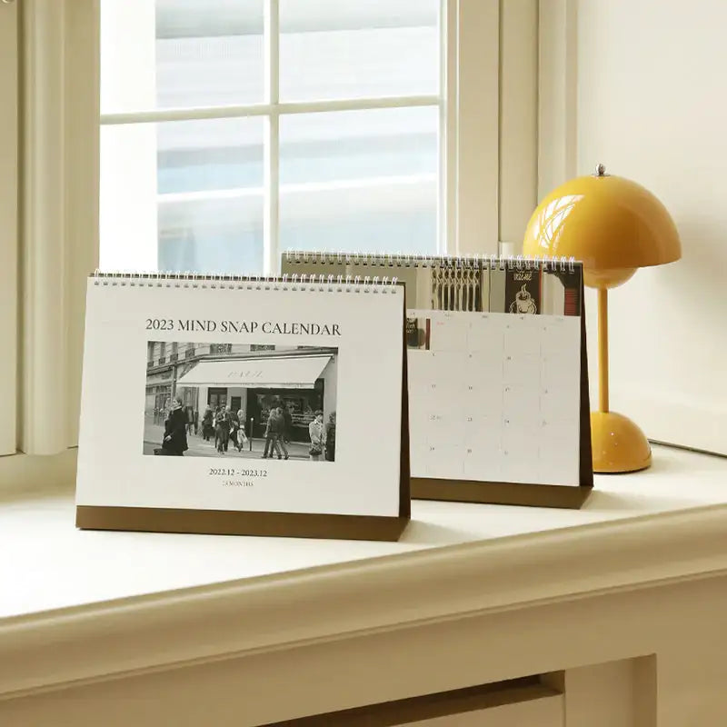 Indigo - 2023 Mind Snap A4 Desk Calendar - Indigo - Calendar - Harumio