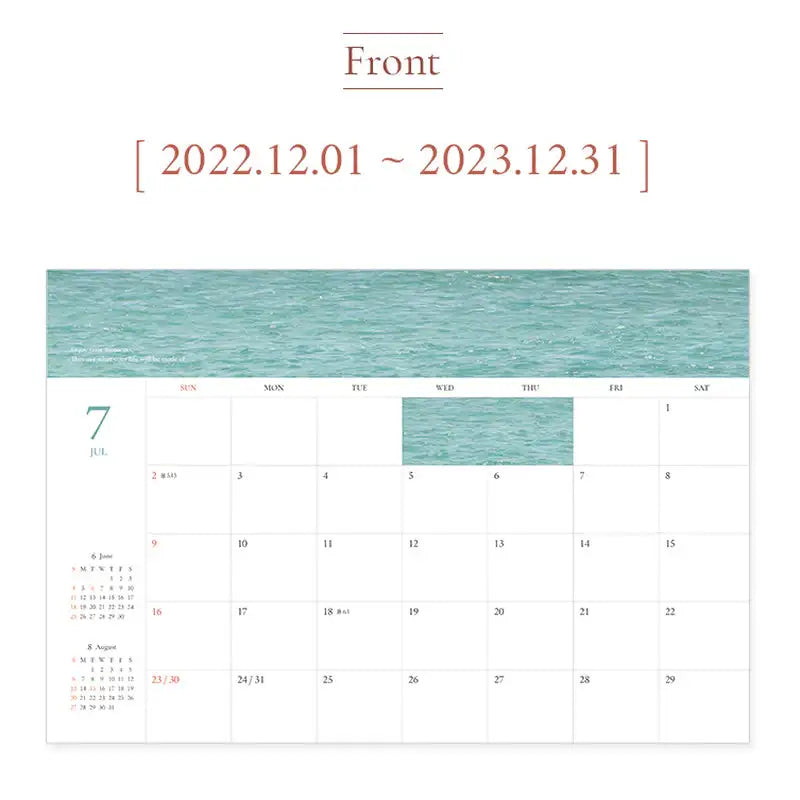 Indigo - 2023 Mind Snap A4 Desk Calendar - Indigo - Calendar - Harumio