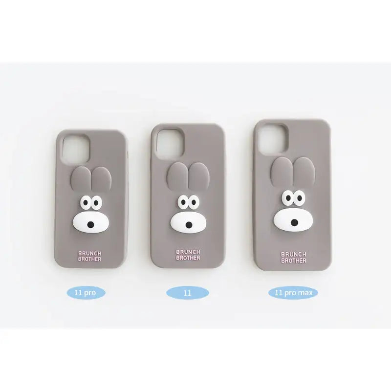Romane x 10x10 - Brunch Brother Bunny and Puppy Silicone iPhone Case - Romane - Accesories - Harumio