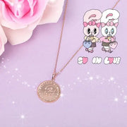Clue X Esther Bunny - Roseholic Unbalanced Coin Silver Necklace - CLUE - Accessories - Harumio