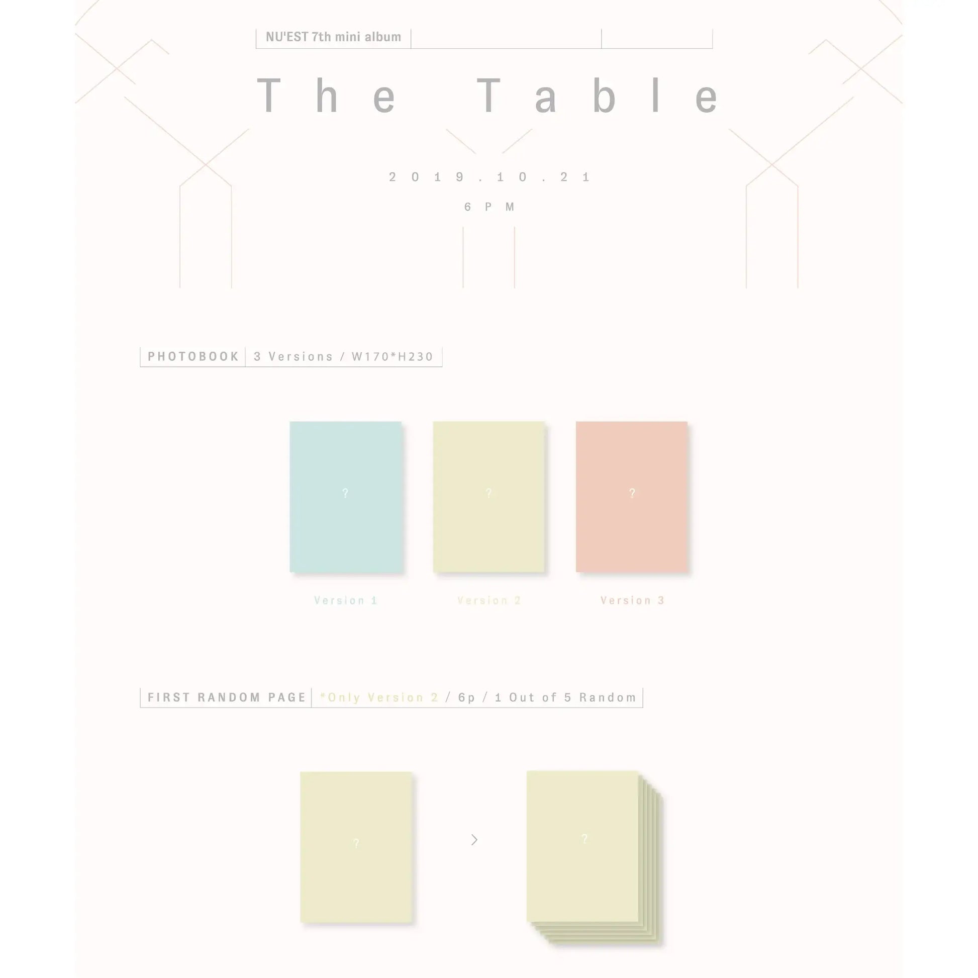NU'EST - Mini Album Vol. 7 The Table - NU'EST - Mini Album - Harumio