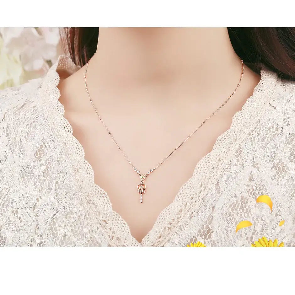 Wedding Peach x CLUE - Angel Daisy Flower Silver Necklace - Wedding Peach x CLUE - Jewelry - Harumio
