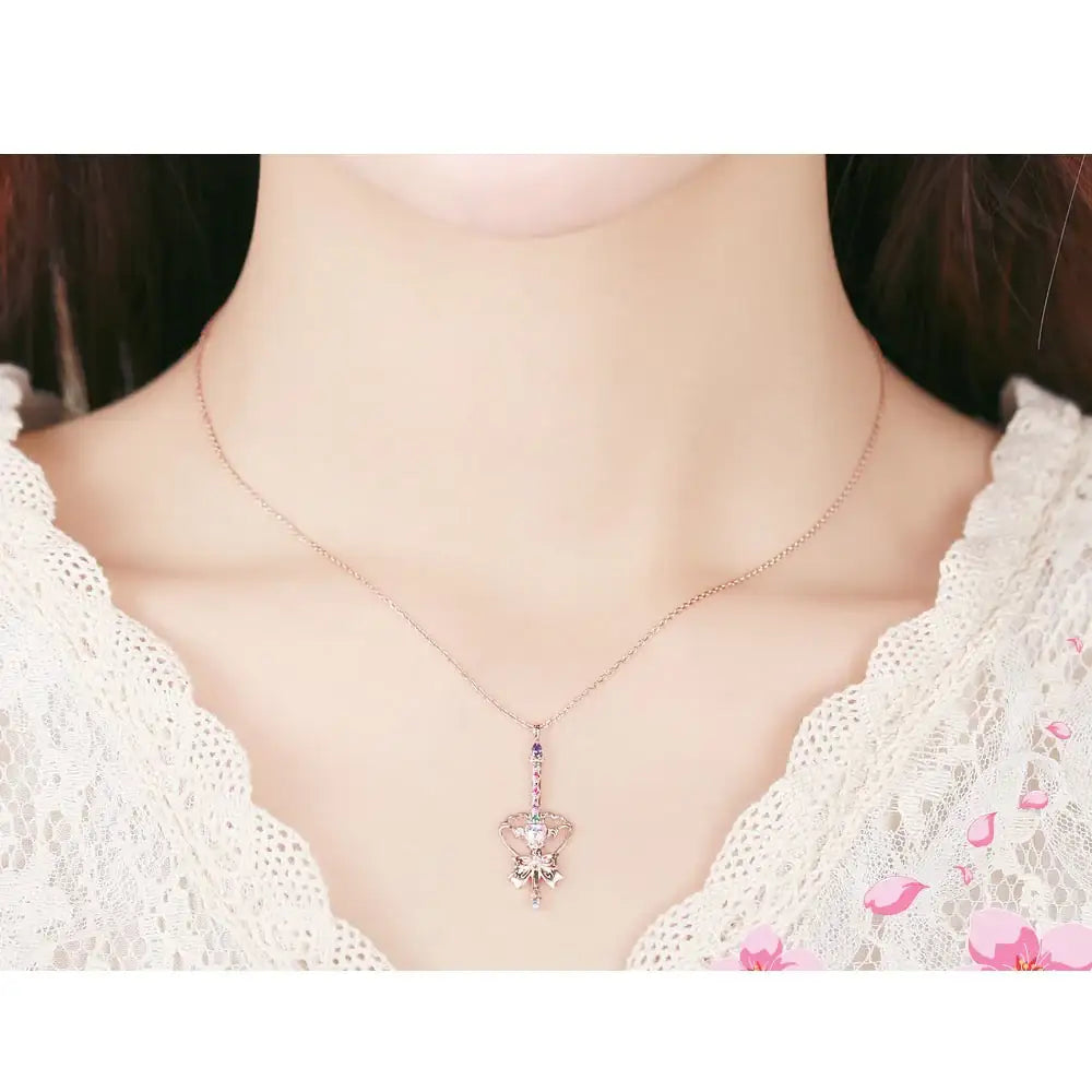 Wedding Peach x CLUE - Angel Bucket Silver Necklace - Wedding Peach x CLUE - Jewelry - Harumio