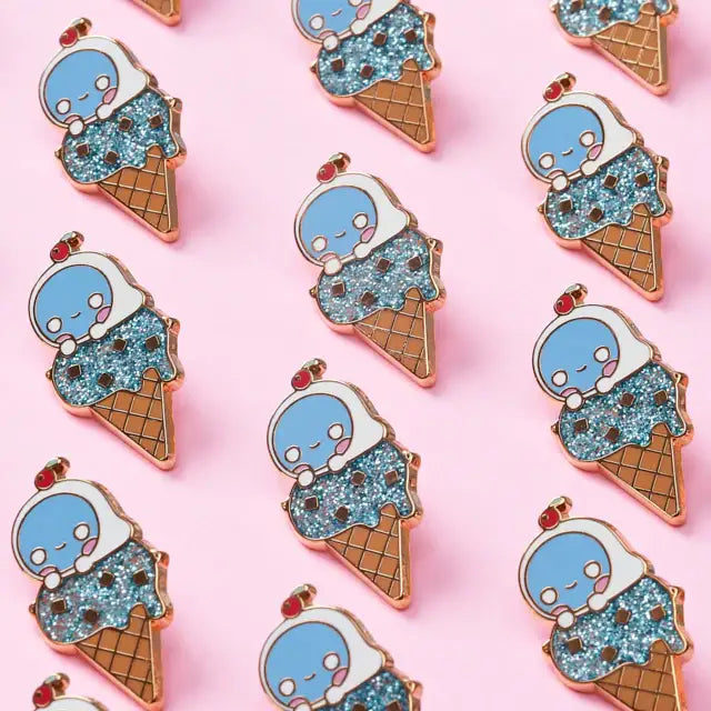 Spoonz x NU'EST - Glitter Enamel Pin - Spoonz x NU'EST - Accessories - Harumio