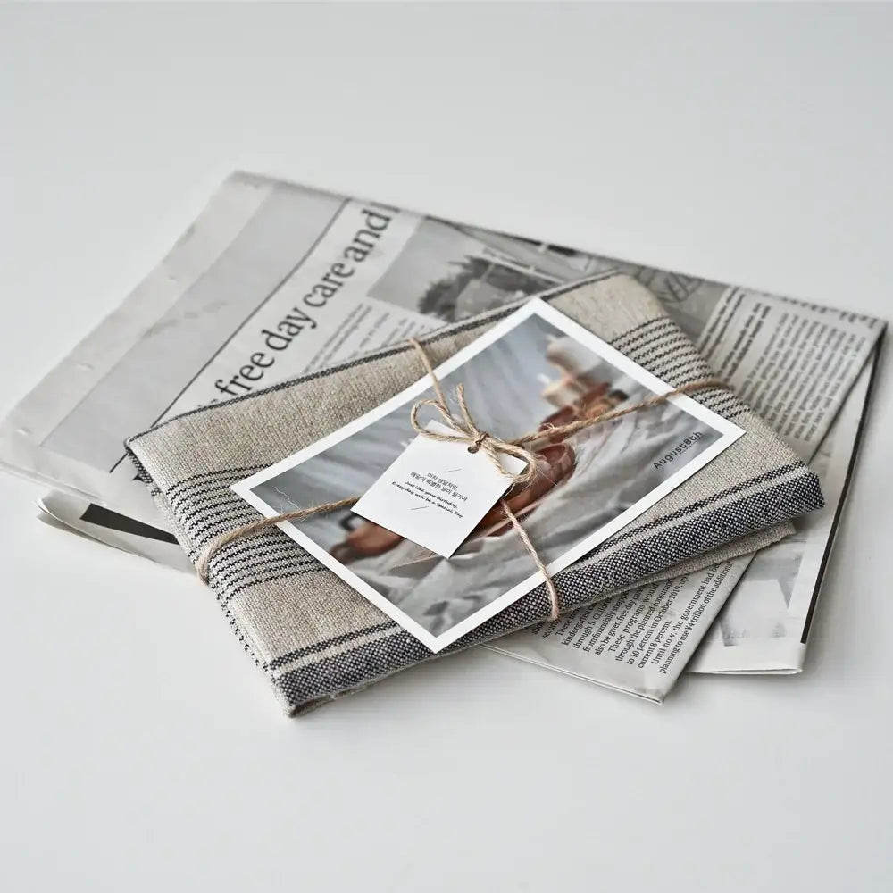 August8th - Natural Hemp Linen Cross Kitchen Cloth - August8th - Accessories - Harumio