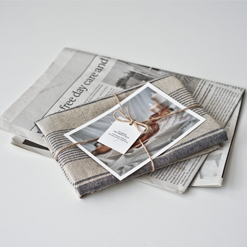 August8th - Natural Hemp Linen Cross Kitchen Cloth