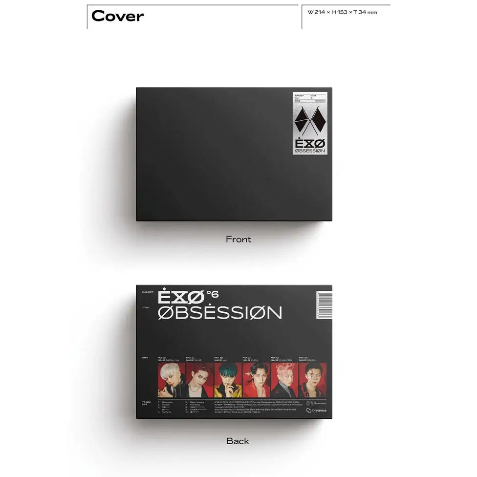 EXO - 6th Album - Obsession - Random Version - Preorder - EXO - Album - Harumio