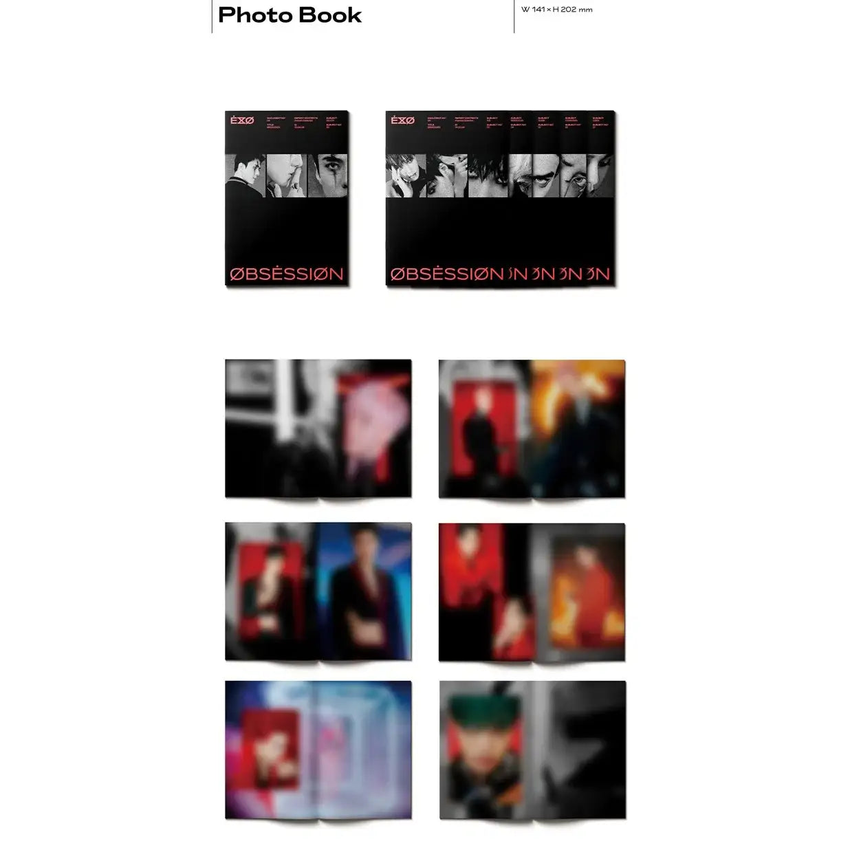 EXO - 6th Album - Obsession - Random Version - Preorder - EXO - Album - Harumio