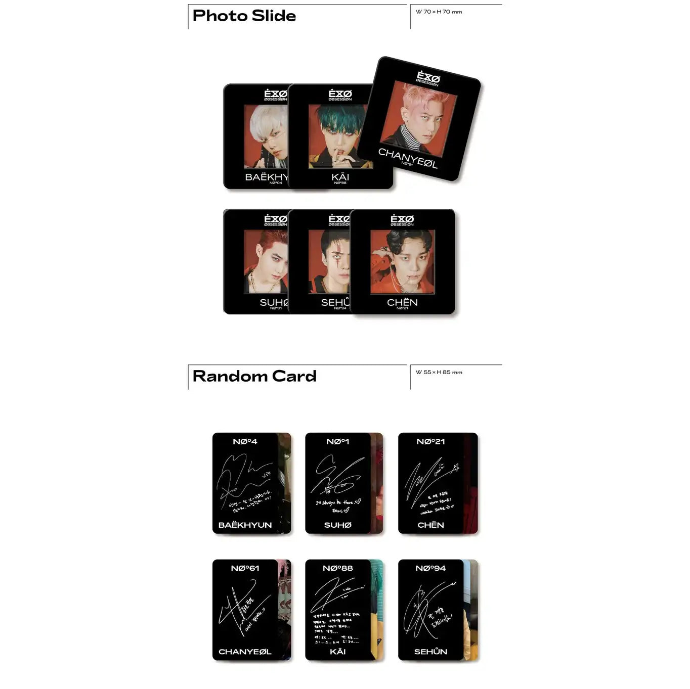 EXO - 6th Album - Obsession - Random Version - Preorder - EXO - Album - Harumio