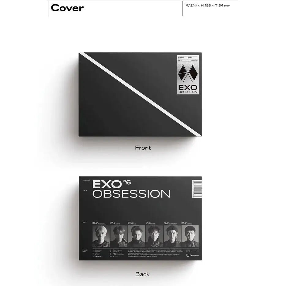 EXO - 6th Album - Obsession - Random Version - Preorder - EXO - Album - Harumio