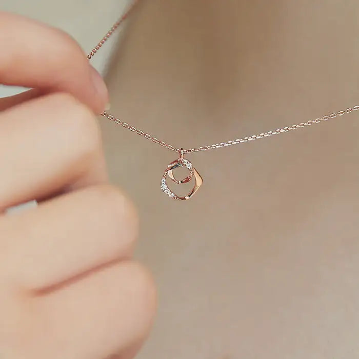 OST - Unique Double Shape Necklace - OST - Jewelry - Harumio