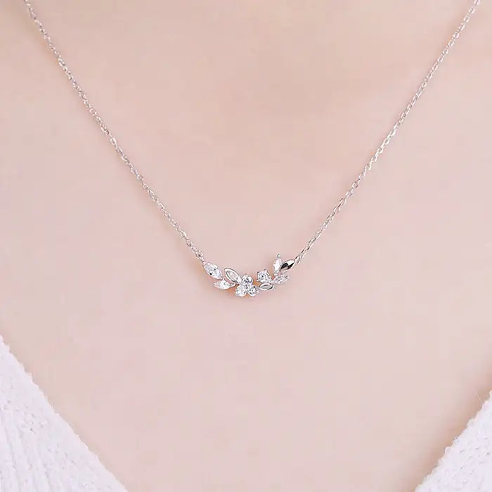 OST - Spring Flower & Leaves Necklace - OST - Jewelry - Harumio
