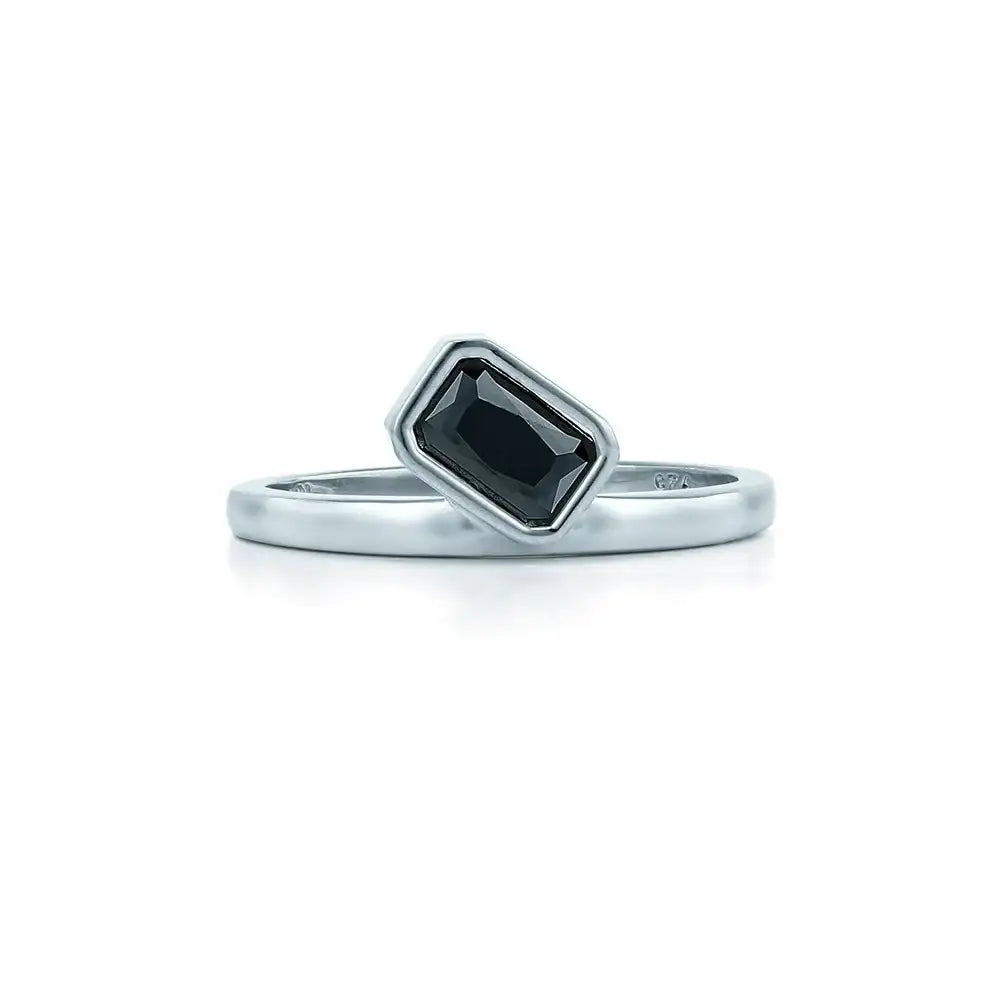 OST - EarthQ Square Black Ring - OST - Jewelry - Harumio