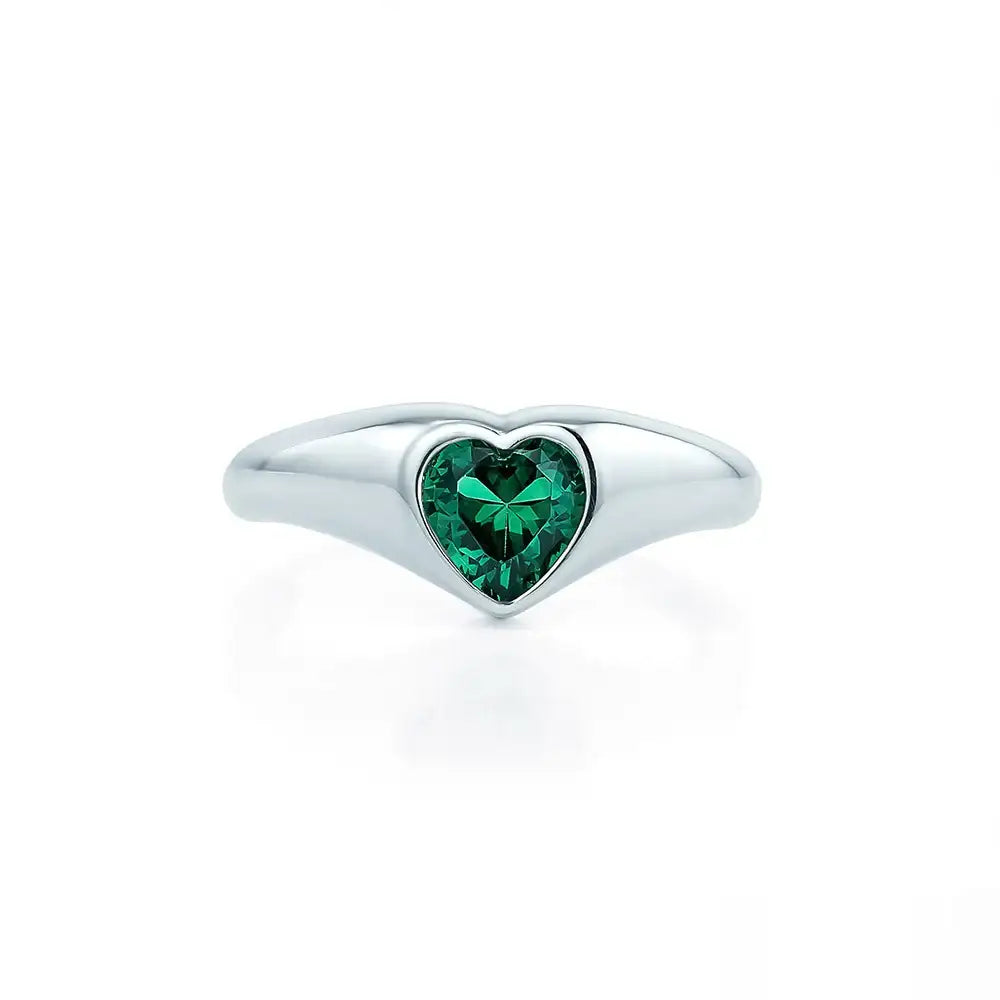 OST - Bold Heart Green Ring - OST - Jewelry - Harumio