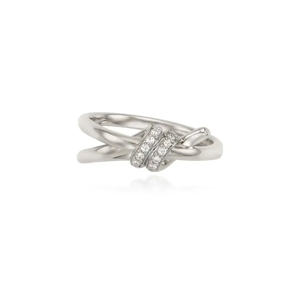 OST - Double Twisted Cubic Silver Ring - OST - Jewelry - Harumio