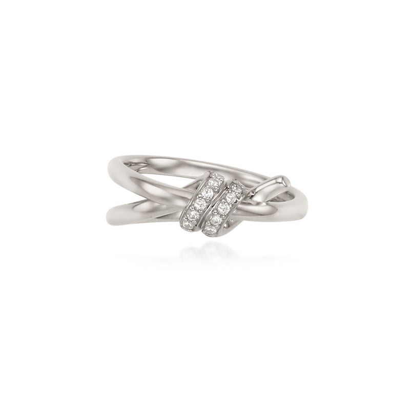 OST - Double Twisted Cubic Silver Ring