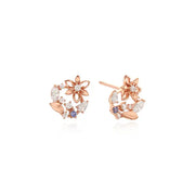 OST - September Sapphire Clematis Birth Flower Earrings - OST - Jewelry - Harumio