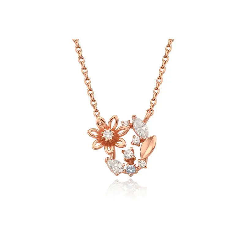 OST - March Aquamarine Daisy Birth Flower Necklace - OST - Jewelry - Harumio