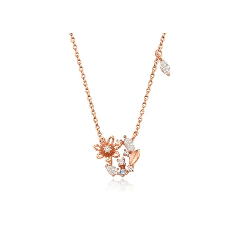 OST - March Aquamarine Daisy Birth Flower Necklace - OST - Jewelry - Harumio
