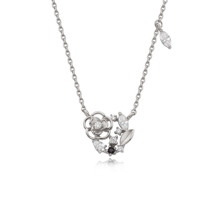 OST - December Birthstone Iolite Camellia Birth Flower Necklace