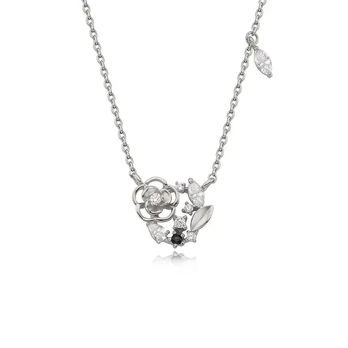 OST - December Birthstone Iolite Camellia Birth Flower Necklace - OST - Jewelry - Harumio