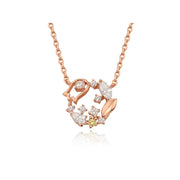 OST - November Birthstone Citrine Lantern Flower Birth Flower Necklace - OST - Jewelry - Harumio