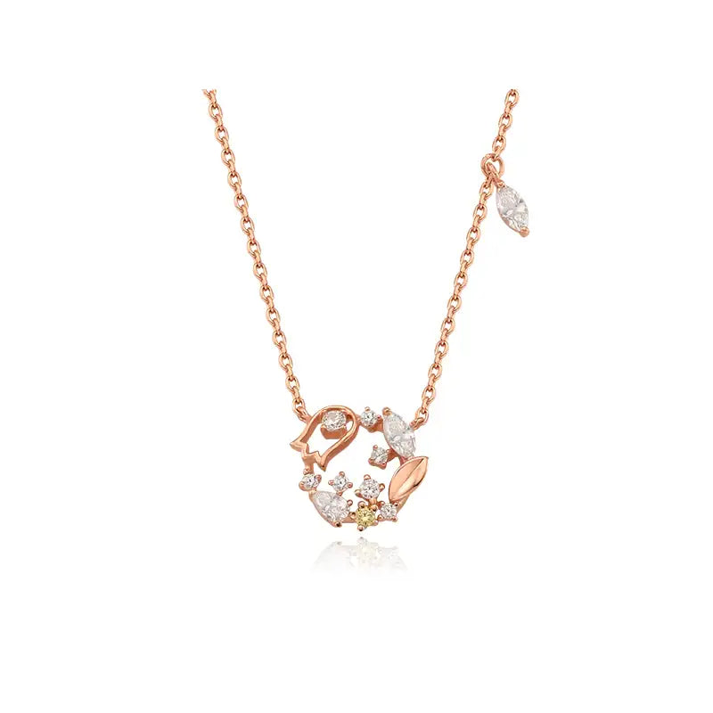 OST - November Birthstone Citrine Lantern Flower Birth Flower Necklace - OST - Jewelry - Harumio