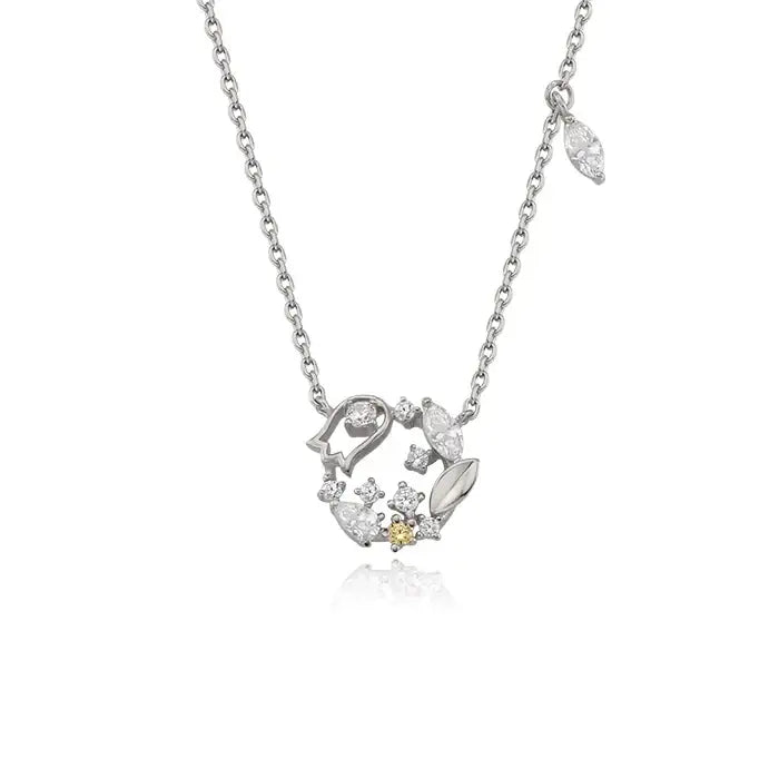 OST - November Birthstone Citrine Lantern Flower Birth Flower Necklace - OST - Jewelry - Harumio