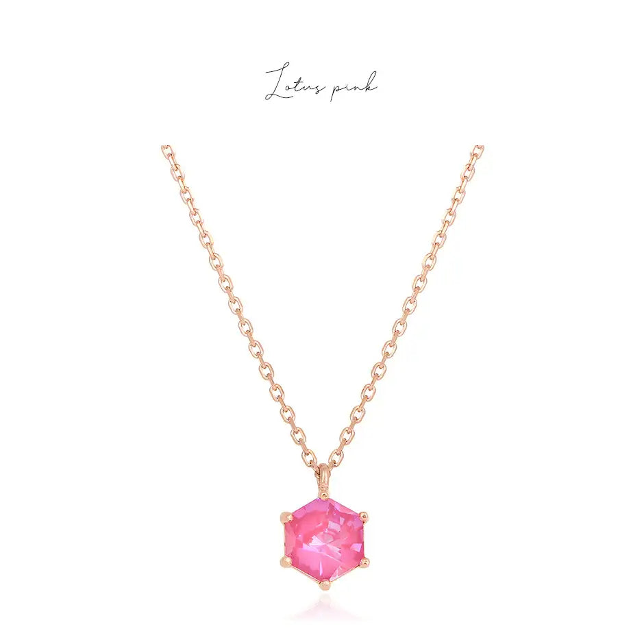 CLUE - Swarovski Stone Birthstone Silver Necklace - CLUE - Jewelry - Harumio