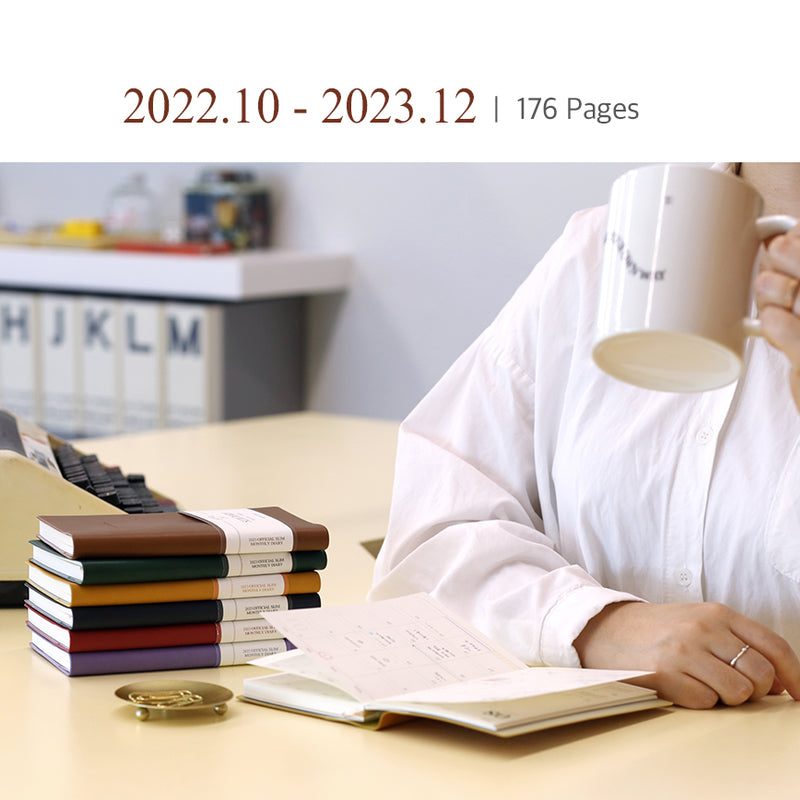 Indigo - 2023 Official Slim Monthly Diary