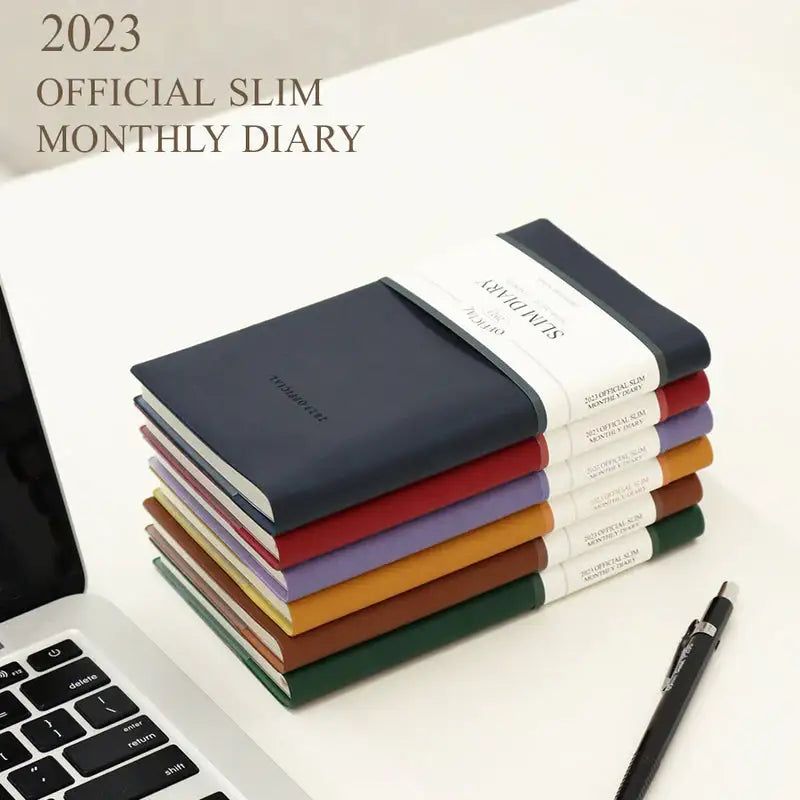 Indigo - 2023 Official Slim Monthly Diary - Indigo - Diary - Harumio