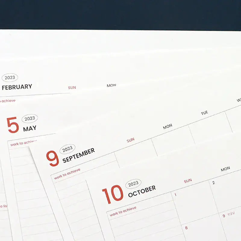 Indigo - 2023 Official Workroom Monthly Pad - Indigo - Planner Pad - Harumio