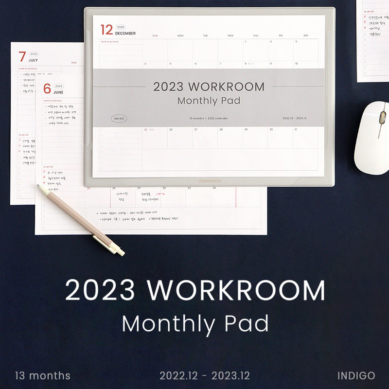Indigo - 2023 Official Workroom Monthly Pad
