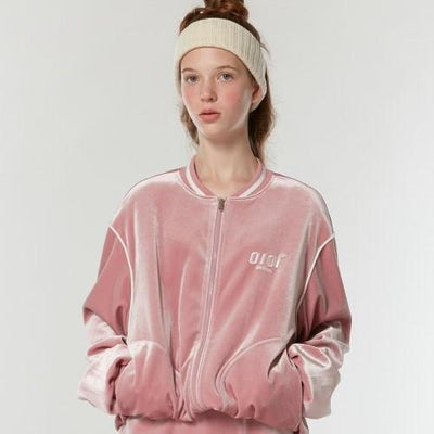5252 by O!Oi - Velvet Track Jacket - Pink