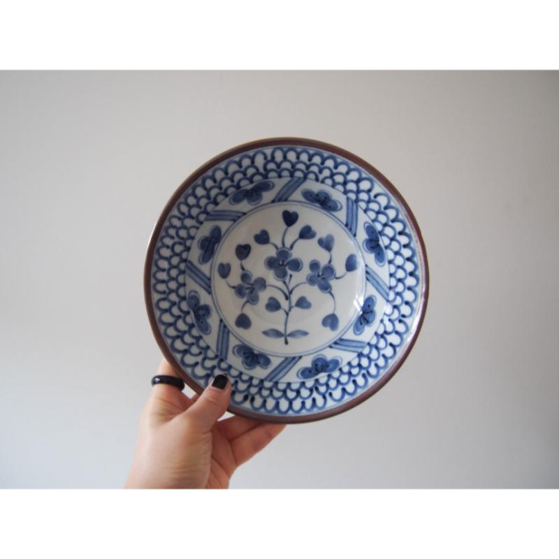 Bymino - Summer Indigo Blue Kosome Noodle Bowl 19cm
