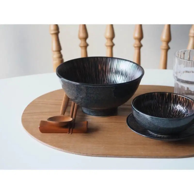 Bymino - Zen Series Zen Black Round Small Noodle Bowl 15.8cm - Bymino - Kitchenware - Harumio