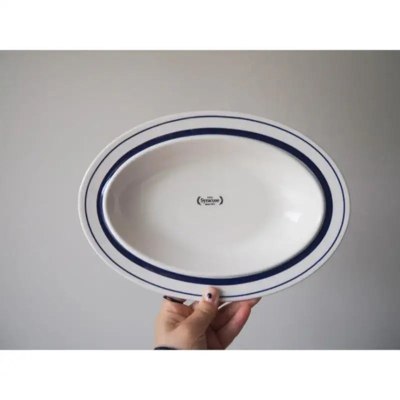 Syracuse - Maple Line Blue Oval Plate 25.5cm