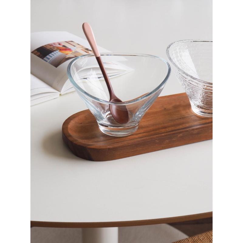Bymino - France Arcoroc Home Café Triangle Glass Ice Cream Bowl