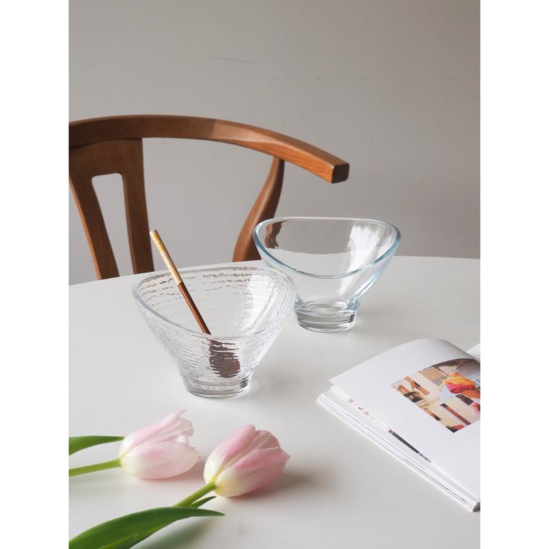 Bymino - France Arcoroc Home Café Triangle Glass Ice Cream Bowl