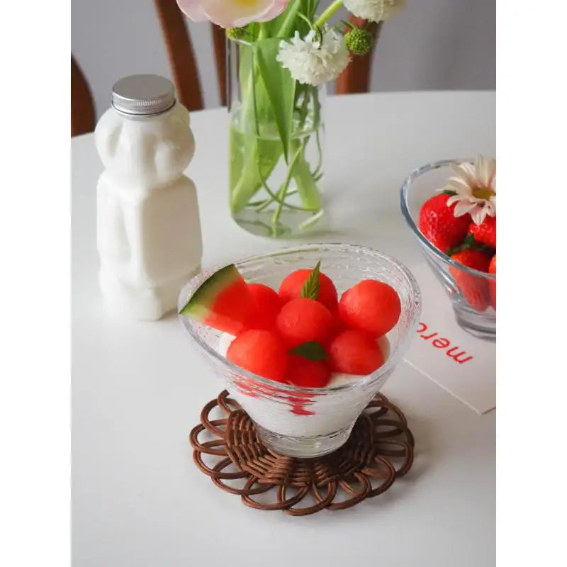 Bymino - France Arcoroc Home Café Triangle Glass Ice Cream Bowl - Bymino - Kitchenware - Harumio