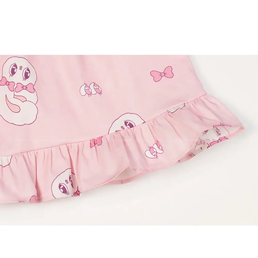 Esther Bunny x Ullala - Heart Bunny Short Sleeve with Lace Pajamas Set - Esther Bunny x Ullala - Clothing - Harumio