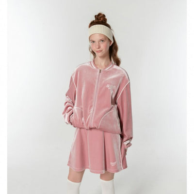 5252 by O!Oi - Velvet Track Jacket - Pink
