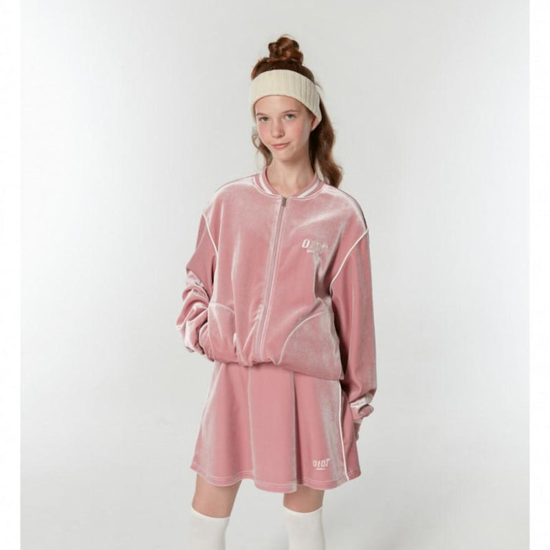 5252 by O!Oi - Velvet Track Jacket - Pink