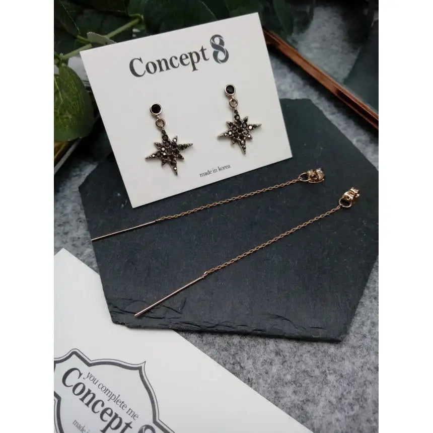 Concept 8 - Bronze Polaris Two-Way Silver Earring - Concept 8 - Jewelry - Harumio