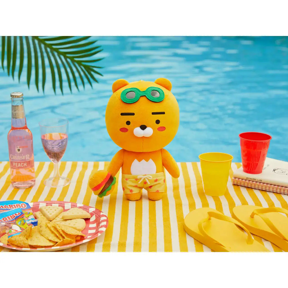 Kakao Friends - Ryan Beach Pub Reversible Hamburger Plush Doll - Kakao Friends - Plush - Harumio