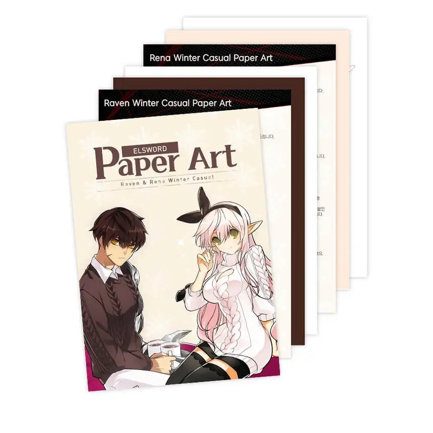 Elsword - Raven and Rena Winter Casual Paper Art Set - Elsword - Accessories - Harumio