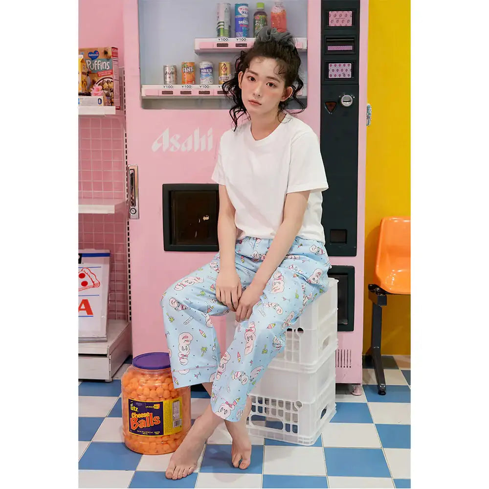 Esther Bunny x Ullala - Vacation Bunny Pajama Pants - Esther Bunny x Ullala - Clothing - Harumio